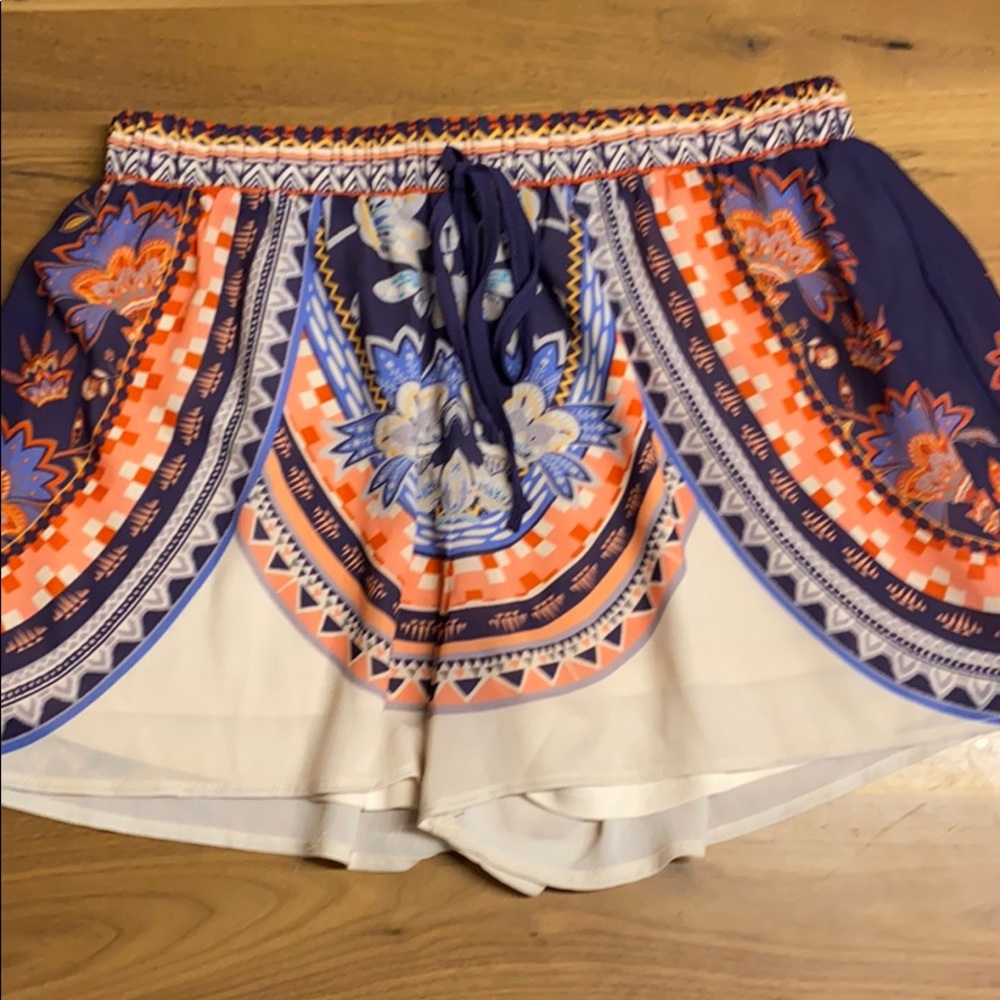 Chiffon Patterned Shorts